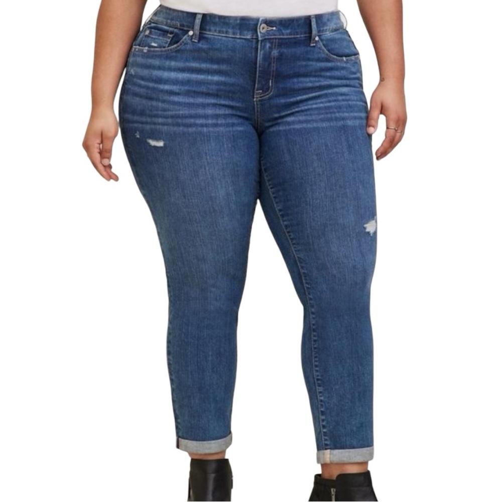 Torrid, Distressed Boyfriend Jeans (Size 24)
